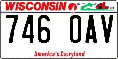 WI license plate 746OAV