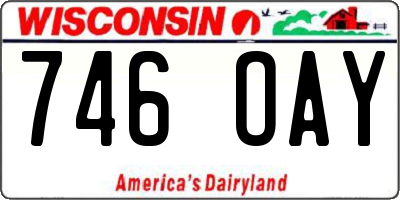 WI license plate 746OAY