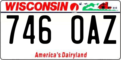 WI license plate 746OAZ