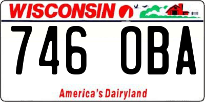 WI license plate 746OBA