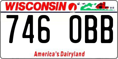 WI license plate 746OBB