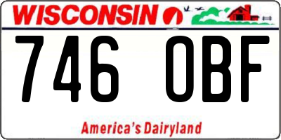 WI license plate 746OBF