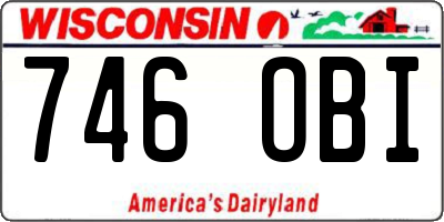 WI license plate 746OBI