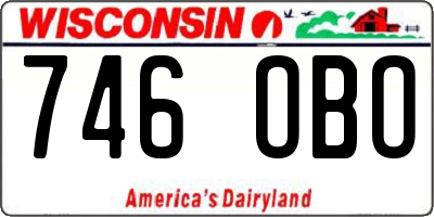 WI license plate 746OBO