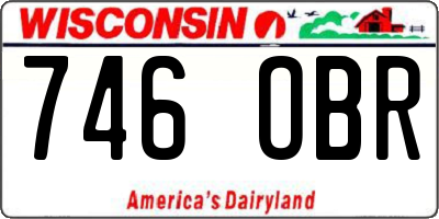 WI license plate 746OBR