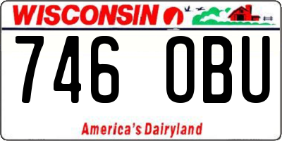 WI license plate 746OBU