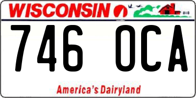 WI license plate 746OCA