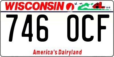 WI license plate 746OCF