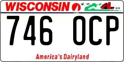 WI license plate 746OCP