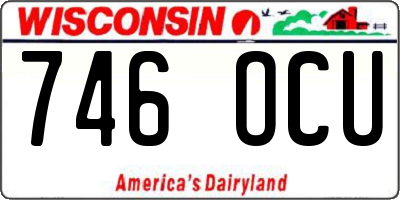 WI license plate 746OCU