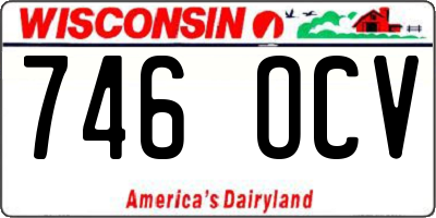 WI license plate 746OCV