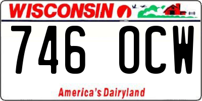 WI license plate 746OCW