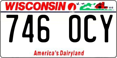 WI license plate 746OCY