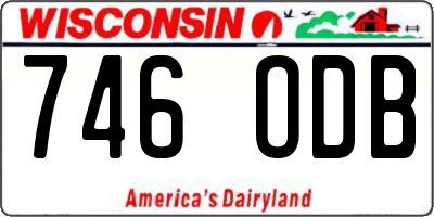 WI license plate 746ODB