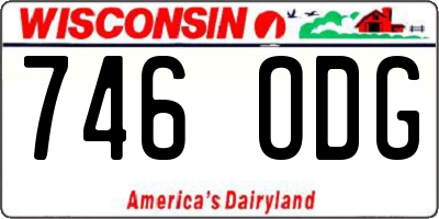 WI license plate 746ODG