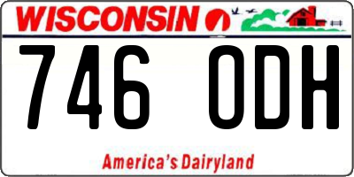 WI license plate 746ODH