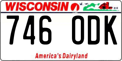 WI license plate 746ODK