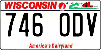WI license plate 746ODV