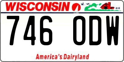 WI license plate 746ODW