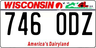 WI license plate 746ODZ