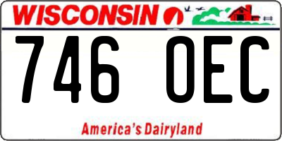 WI license plate 746OEC
