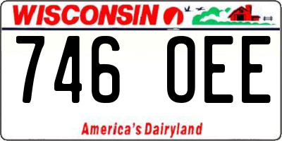 WI license plate 746OEE