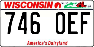 WI license plate 746OEF