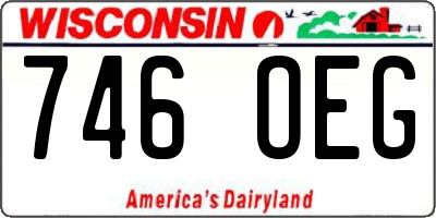 WI license plate 746OEG