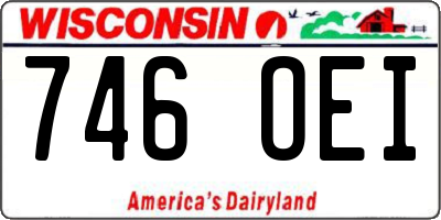 WI license plate 746OEI