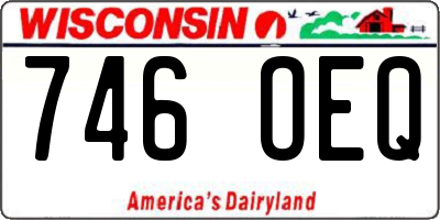 WI license plate 746OEQ
