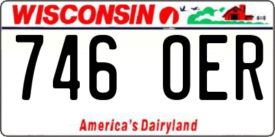 WI license plate 746OER