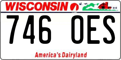 WI license plate 746OES