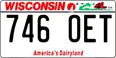 WI license plate 746OET