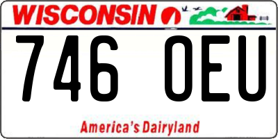 WI license plate 746OEU