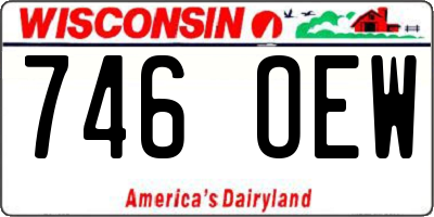WI license plate 746OEW