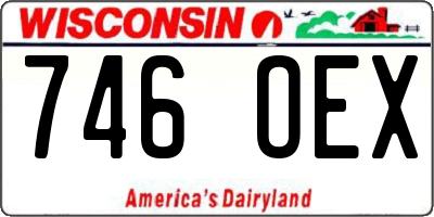 WI license plate 746OEX