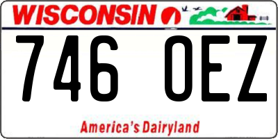WI license plate 746OEZ