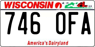 WI license plate 746OFA