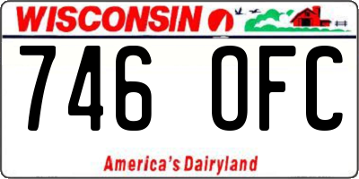 WI license plate 746OFC