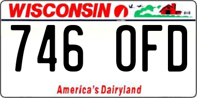 WI license plate 746OFD