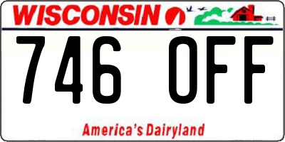 WI license plate 746OFF