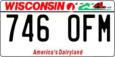 WI license plate 746OFM
