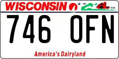 WI license plate 746OFN