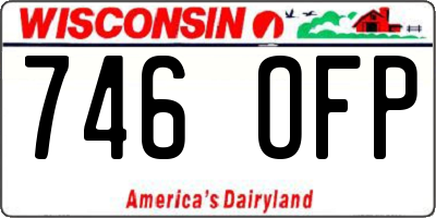 WI license plate 746OFP