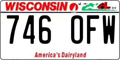 WI license plate 746OFW