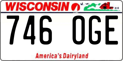 WI license plate 746OGE