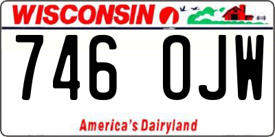 WI license plate 746OJW