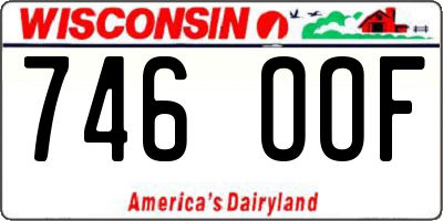 WI license plate 746OOF