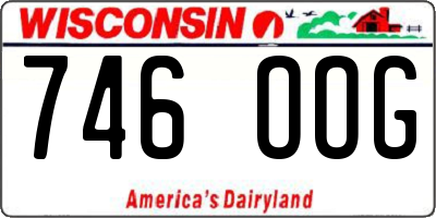 WI license plate 746OOG