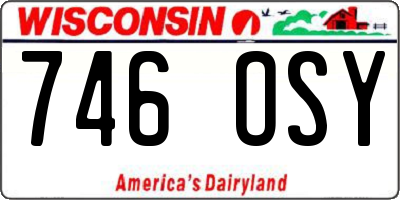 WI license plate 746OSY